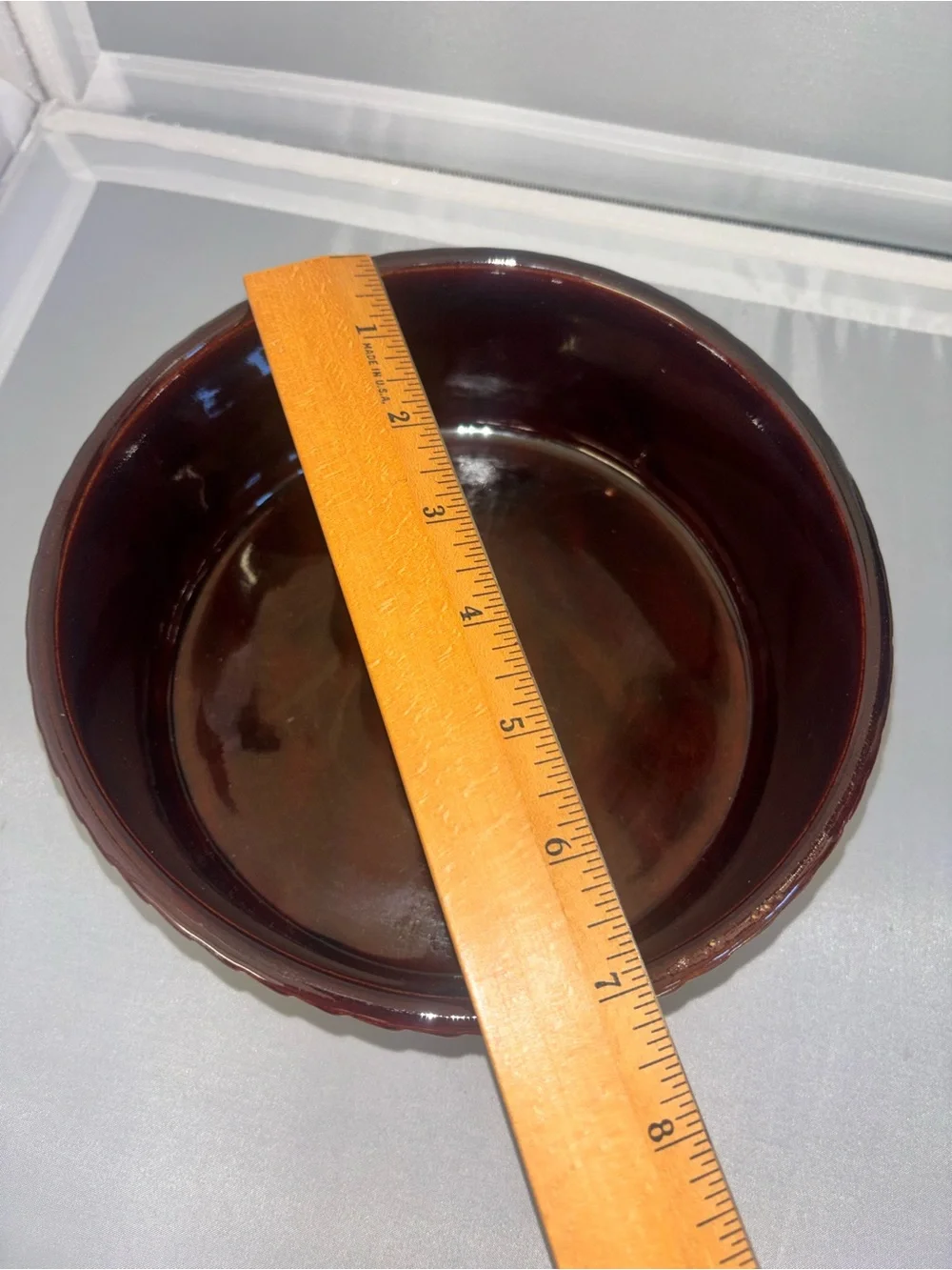 Vintage Brown glazed stoneware Bowl - Brown & Tan Farmhouse Decor Taiwan